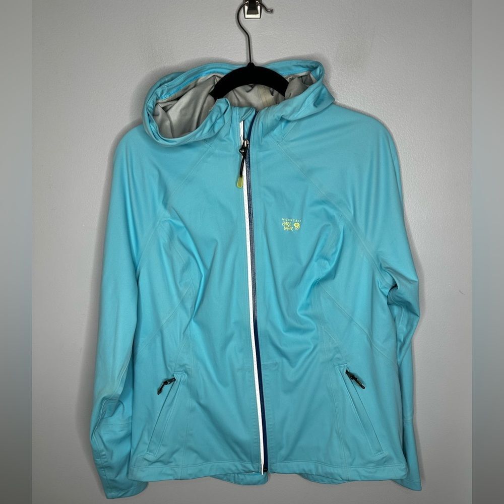 Mountain Hardwear women’s Blue DryQ Rain coat Jacket size Large